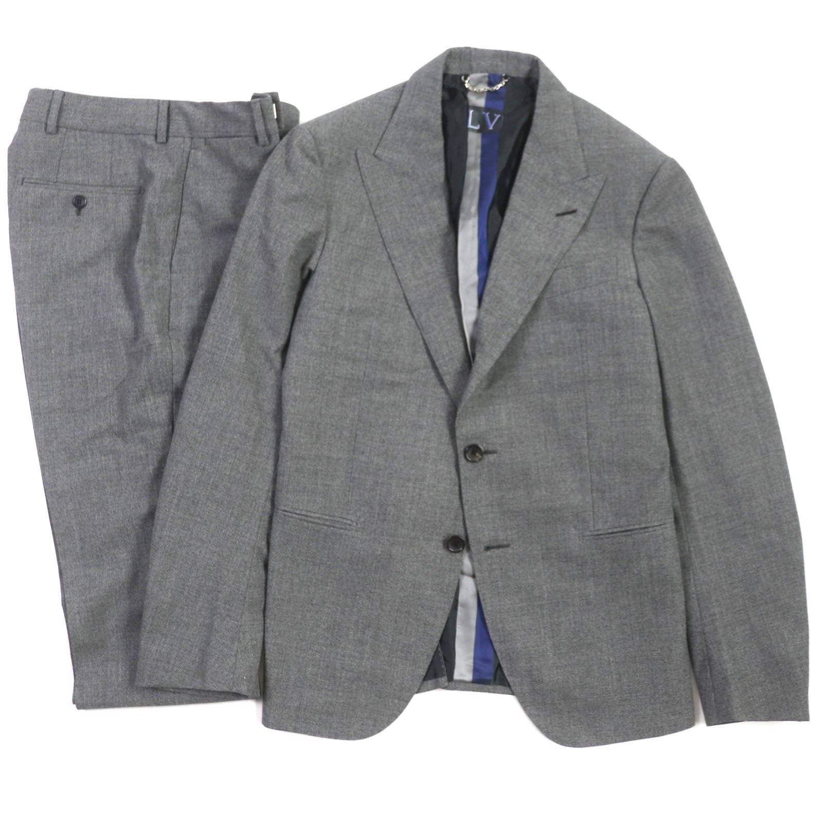 LOUIS VUITTON setup Outer: 100% wool, Lining: 33% cotton, Lining: 30% cupra, Lining: 21% rayon, Lining: 16% polyester gray PONT NEUF FIT mens 48 Used | AlmaBagz - Image 13