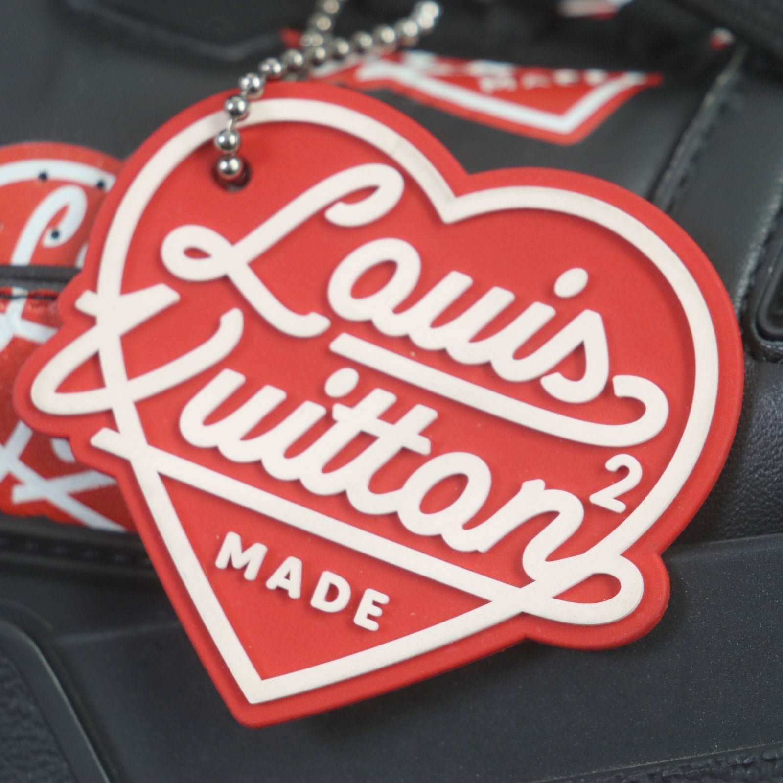 LOUIS VUITTON sneakers Main: Leather Black red LV trainer line mens 6 Used | AlmaBagz - Image 5