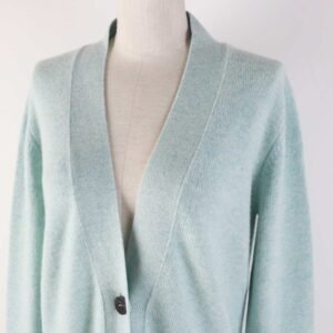 HERMES cardigan cashmere Light blue 36 | AlmaBagz