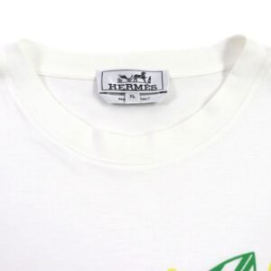 HERMES Short sleeve T-shirt cotton white Pool Watch XL | AlmaBagz