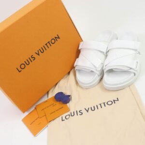 LOUIS VUITTON Sandals leather white 7 | AlmaBagz