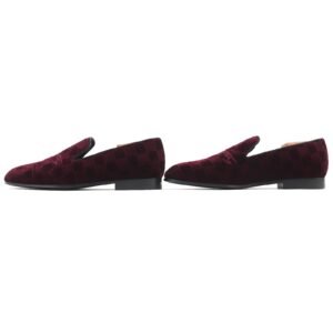 LOUIS VUITTON loafers velvet Bordeaux Auteuil line 5.5 | AlmaBagz