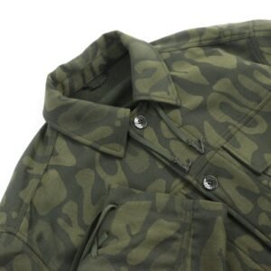 LOUIS VUITTON Long sleeve shirt HOB02E wool khaki camouflage overshirt LV Laced Wool Overshirt 50 | AlmaBagz