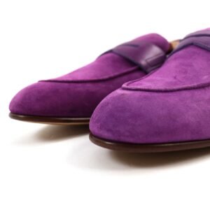 LOUIS VUITTON loafers Suede leather purple 6.5 | AlmaBagz
