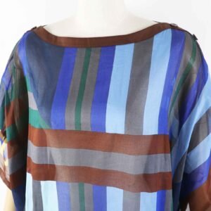 HERMES Tunic cotton BLUE／OCEAN SANGLES EN ZIGZAG TU | AlmaBagz