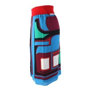 HERMES skirt 522823DO silk multicolor 38 | AlmaBagz