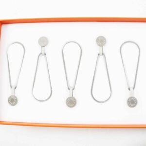 HERMES Other miscellaneous goods brass Silver Scarf Hanging Set | AlmaBagz