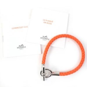 HERMES bracelet leather Orange Grenan | AlmaBagz