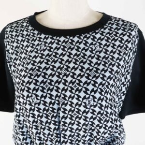 LOUIS VUITTON one piece silk Light blue navy M | AlmaBagz