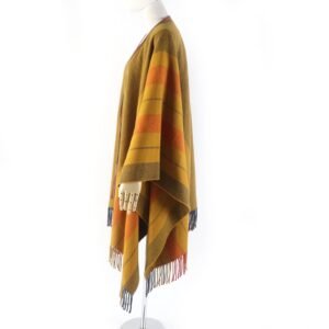 HERMES poncho wool mustard Rocabal | AlmaBagz