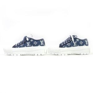 LOUIS VUITTON sneakers denim Indigo Blue White squad line 35 | AlmaBagz