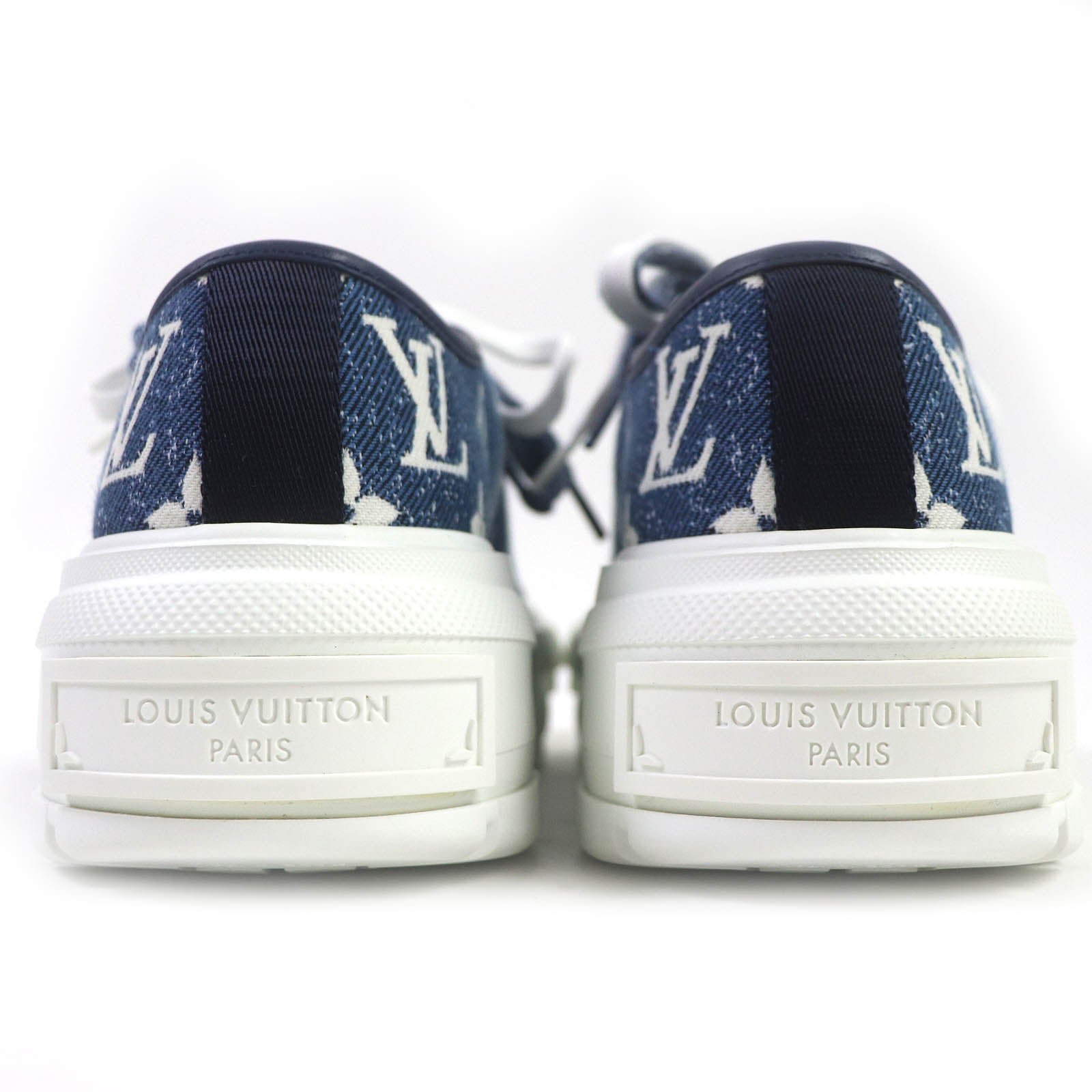 LOUIS VUITTON sneakers denim Indigo Blue White squad line 35 | AlmaBagz - Image 4