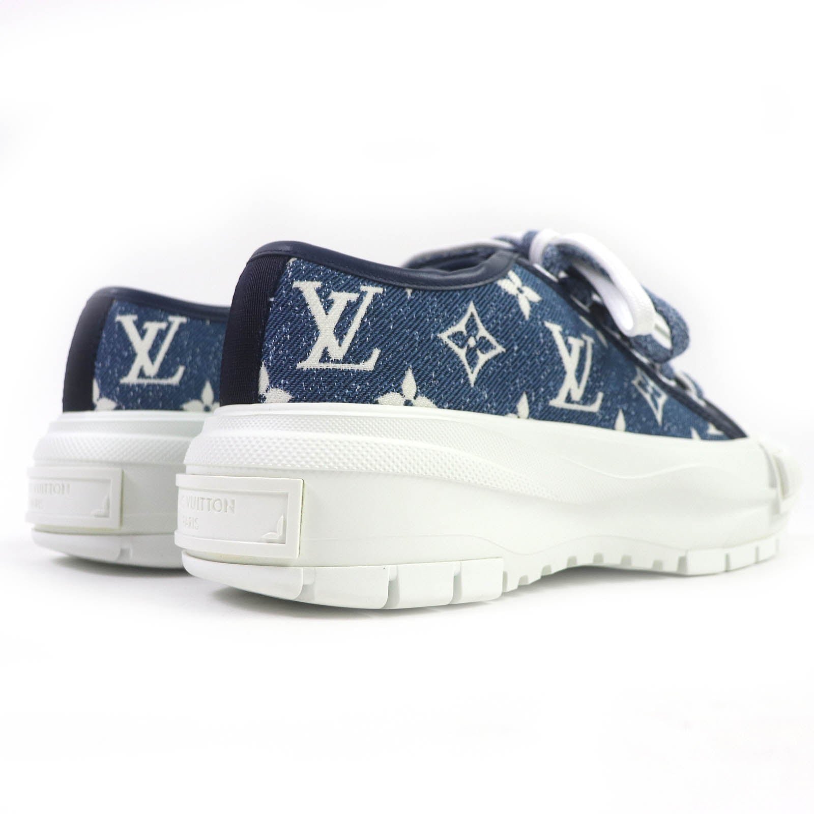 LOUIS VUITTON sneakers denim Indigo Blue White squad line 35 | AlmaBagz - Image 5