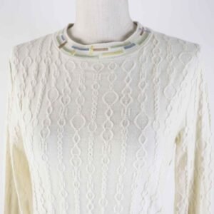 HERMES knit 3H2619DA cashmere Ivory Do Re Boucles 36 | AlmaBagz