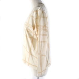 HERMES Long-sleeved T-shirt cotton beige M | AlmaBagz