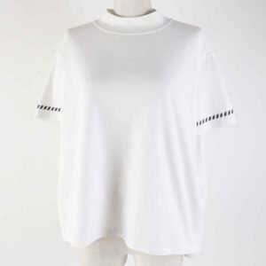 HERMES Short sleeve T-shirt 3E4621DL cotton white cartouche 36 | AlmaBagz