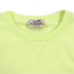 HERMES sweat 31-5765 cotton lime Chevaux en symmetry M | AlmaBagz