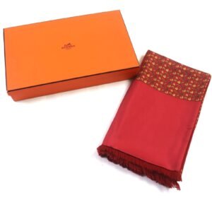 HERMES Scarf Angola Red | AlmaBagz