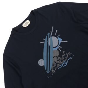 HERMES Short sleeve T-shirt cotton Navy type Poulp Watch XXL | AlmaBagz