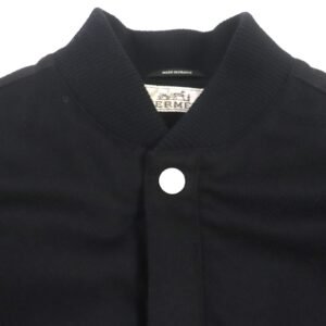 HERMES Down jacket cashmere black 46 | AlmaBagz