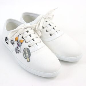 HERMES sneakers H241907ZH90410 canvas white Innocent 39.5 | AlmaBagz