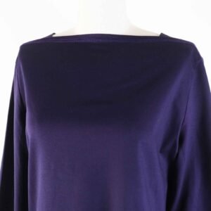 HERMES Long-sleeved T-shirt cotton purple 34 | AlmaBagz