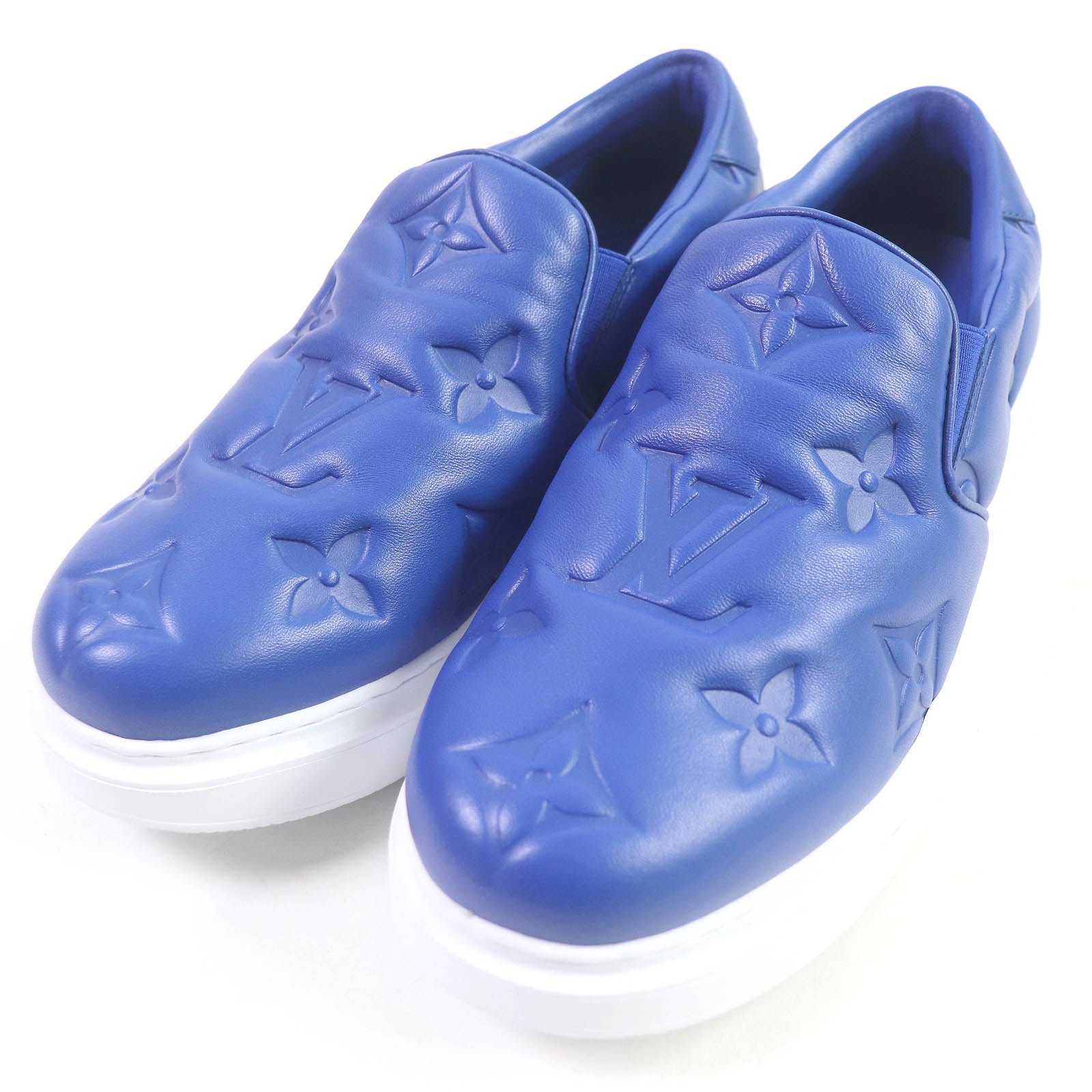 LOUIS VUITTON Slip-on leather blue beverly hills line 7.5 | AlmaBagz - Image 10
