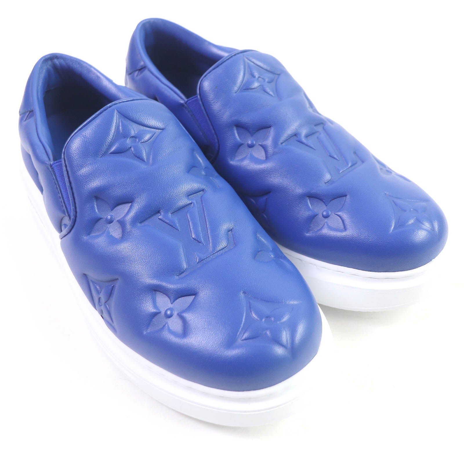 LOUIS VUITTON Slip-on leather blue beverly hills line 7.5 | AlmaBagz