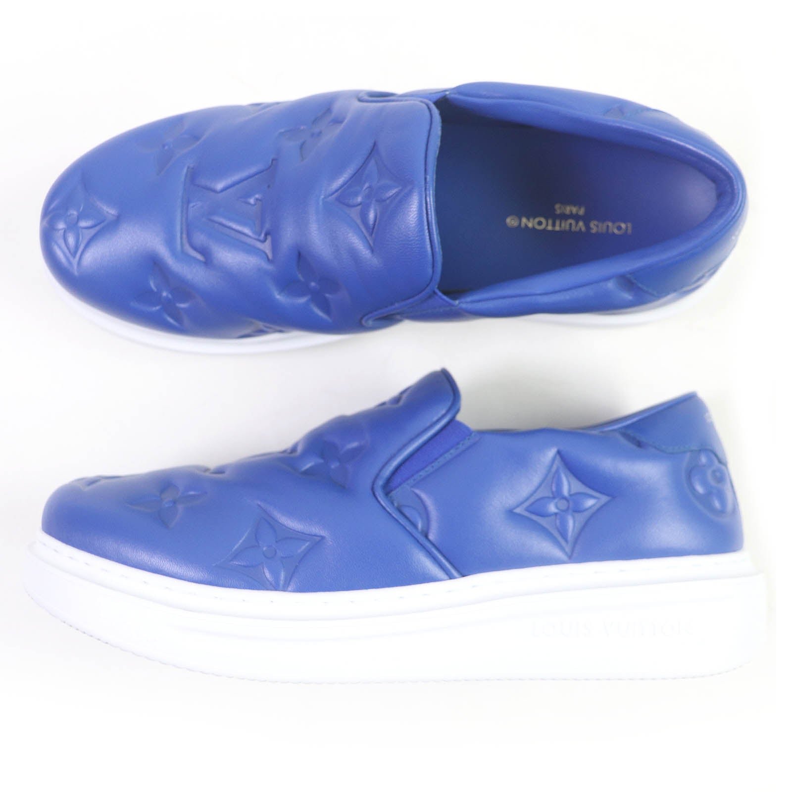 LOUIS VUITTON Slip-on leather blue beverly hills line 7.5 | AlmaBagz - Image 2