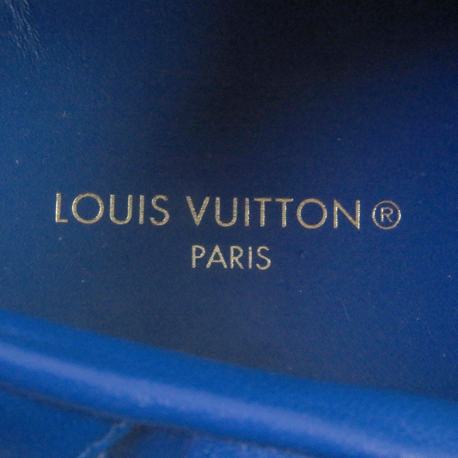 LOUIS VUITTON Slip-on leather blue beverly hills line 7.5 | AlmaBagz - Image 6