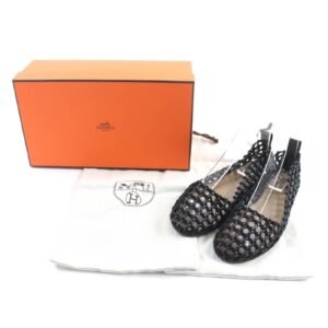 HERMES pumps leather black Minoruk 36.5 | AlmaBagz