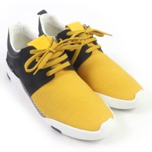 LOUIS VUITTON Low cut sneakers leather Yellow black Fastlane line 7 | AlmaBagz