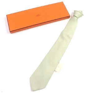 HERMES tie silk Light khaki | AlmaBagz