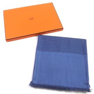 HERMES Scarf Angola blue | AlmaBagz