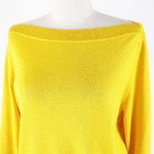HERMES knit cashmere yellow 38 | AlmaBagz