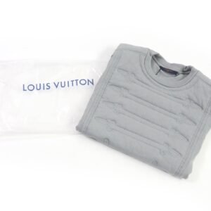 LOUIS VUITTON Short sleeve T-shirt cotton gray S | AlmaBagz