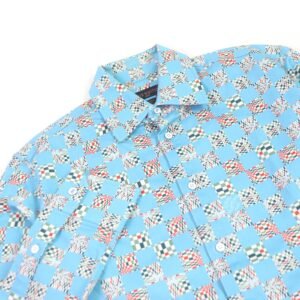 LOUIS VUITTON Long sleeve shirt cotton Light blue M | AlmaBagz