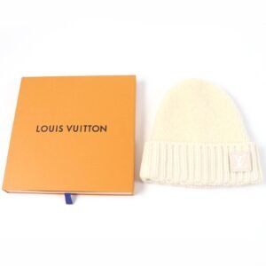 LOUIS VUITTON Knit cap M79444 wool Ivory Beanie Comfy | AlmaBagz