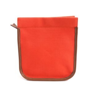 HERMES Pouch cotton Orange Camille | AlmaBagz