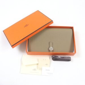 HERMES Long Wallet Purse Togo beige marfa Dogon GM | AlmaBagz
