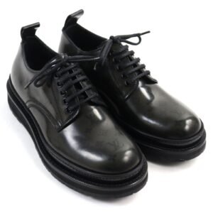 LOUIS VUITTON Leather shoes leather Dark khaki LV Black Ice Line 5 | AlmaBagz
