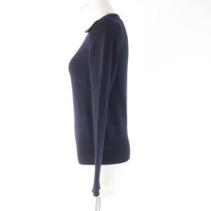 HERMES knit cashmere Navy 34 | AlmaBagz