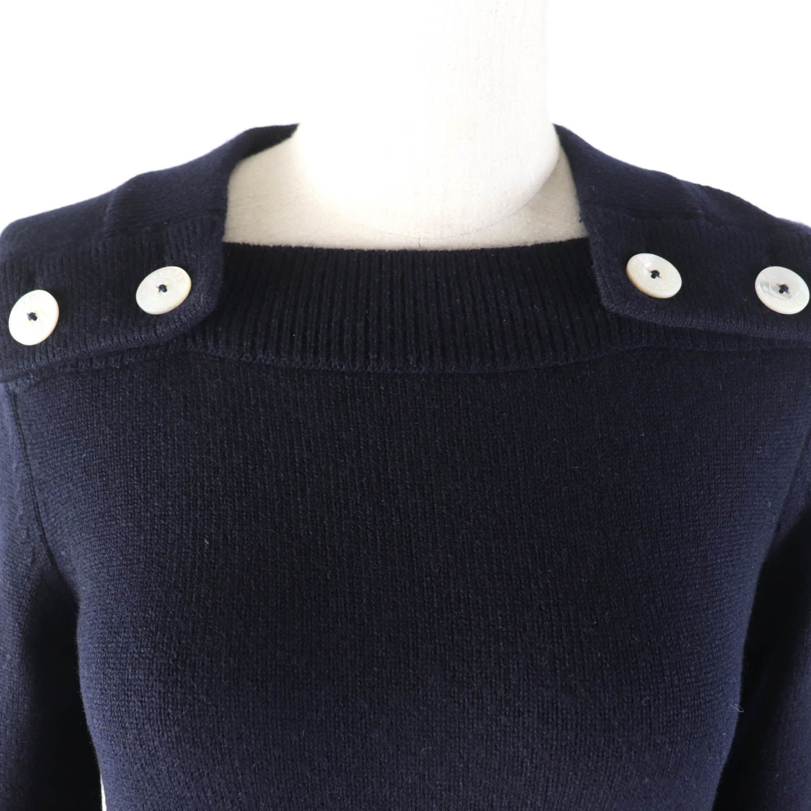 HERMES knit cashmere Navy 34 | AlmaBagz - Image 3