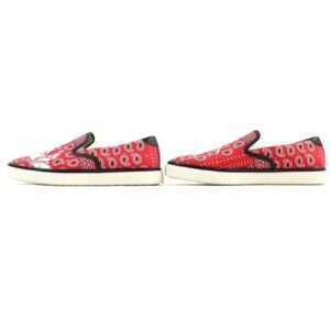 HERMES Slip-on canvas Red 42.5 | AlmaBagz