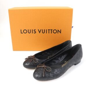 LOUIS VUITTON Ballet shoes leather black Nina Line Ballerina 36 | AlmaBagz
