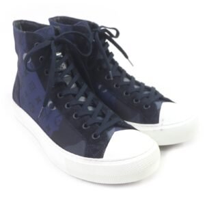 LOUIS VUITTON High cut sneakers Suede leather Navy Tattoo line 7 | AlmaBagz