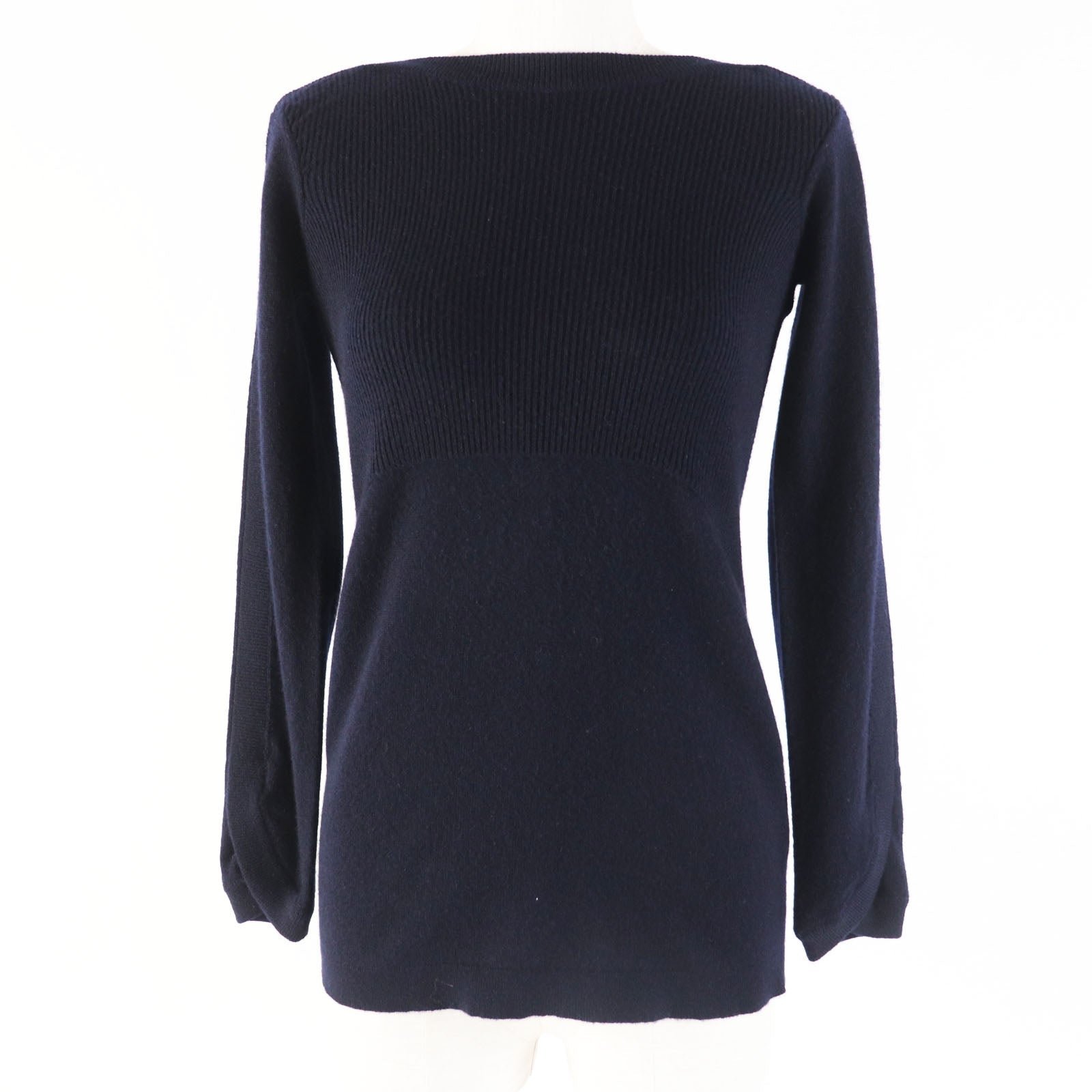HERMES knit cashmere Dark navy 34 | AlmaBagz - Image 8