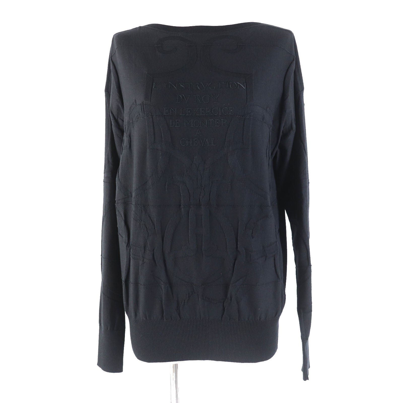 HERMES knit silk black L'INSTRVCTION DV ROY Teiogaku 36 | AlmaBagz - Image 9