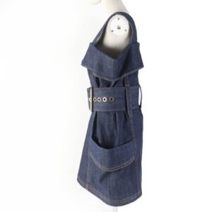 LOUIS VUITTON dress 1ABDVU cotton Indigo blue 34 | AlmaBagz