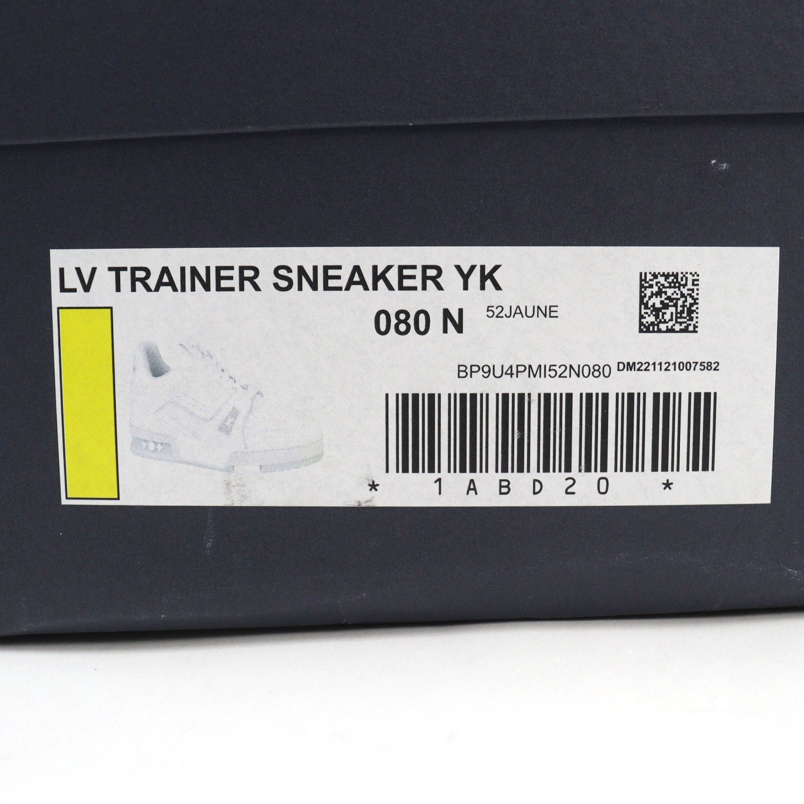 LOUIS VUITTON sneakers 1ABD20 leather White yellow LV trainer line 8 | AlmaBagz - Image 13